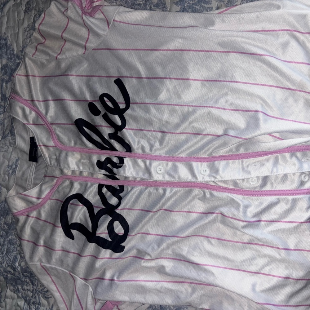 Barbie Pink and White Striped Shirt